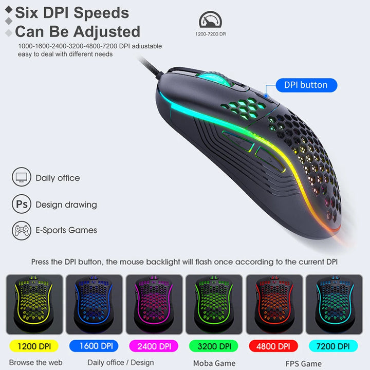 DIWROLY Gaming Mouse Mechanical