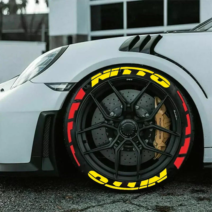 rubber tire letter stickers waterproof