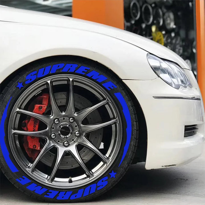 Tire Letter Stickers 3D Stereo Car Wheel