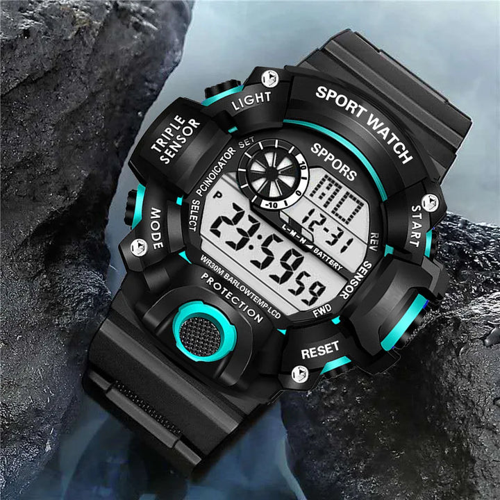 RUBBER Sports Electronic Wristwatch