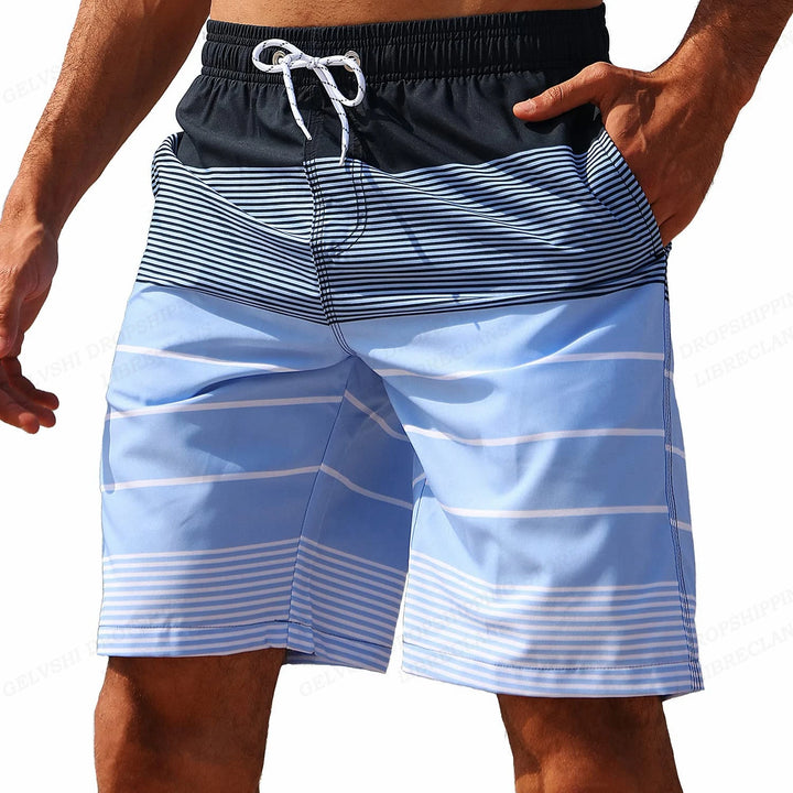 Striped board shorts