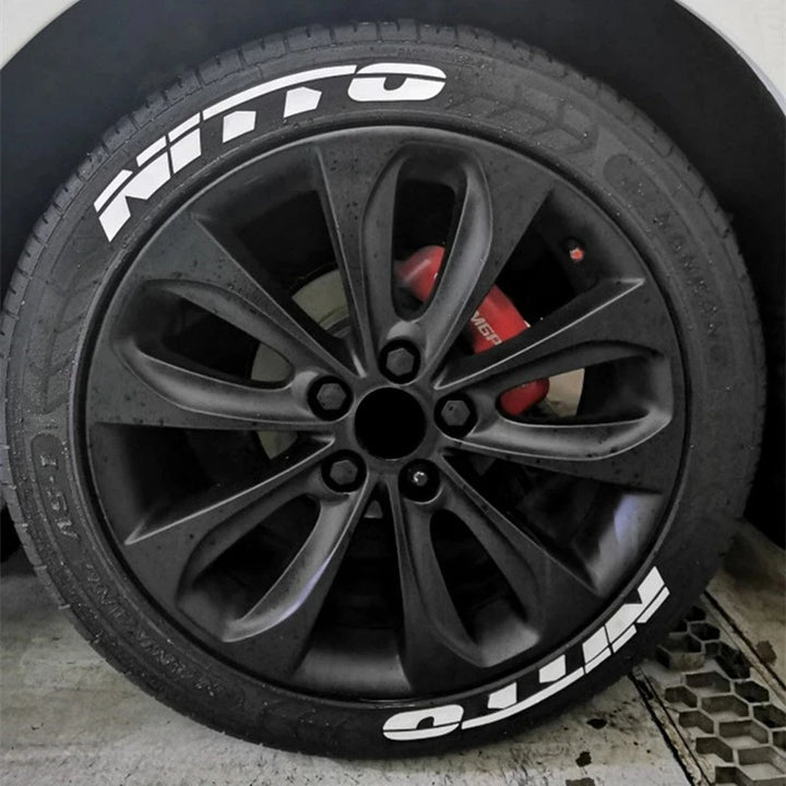 rubber tire letter stickers waterproof