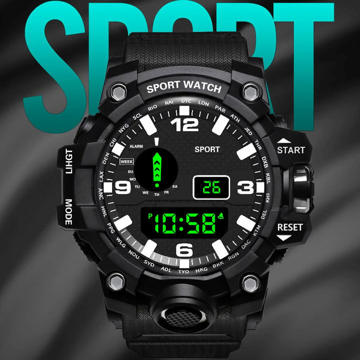 RUBBER Sports Electronic Wristwatch