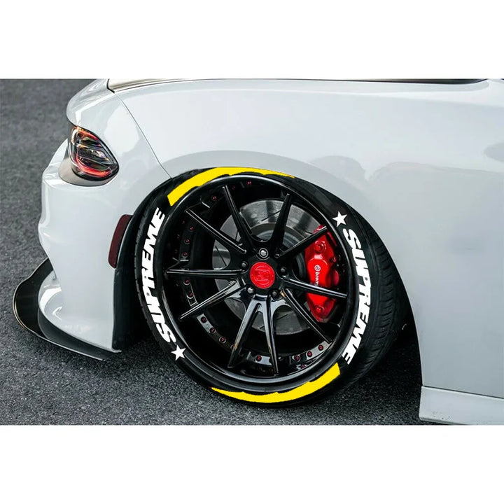 Tire Letter Stickers 3D Stereo Car Wheel