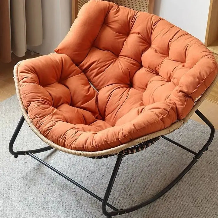 X&D Human Bird Nest Rattan Weaving Rocking Chair