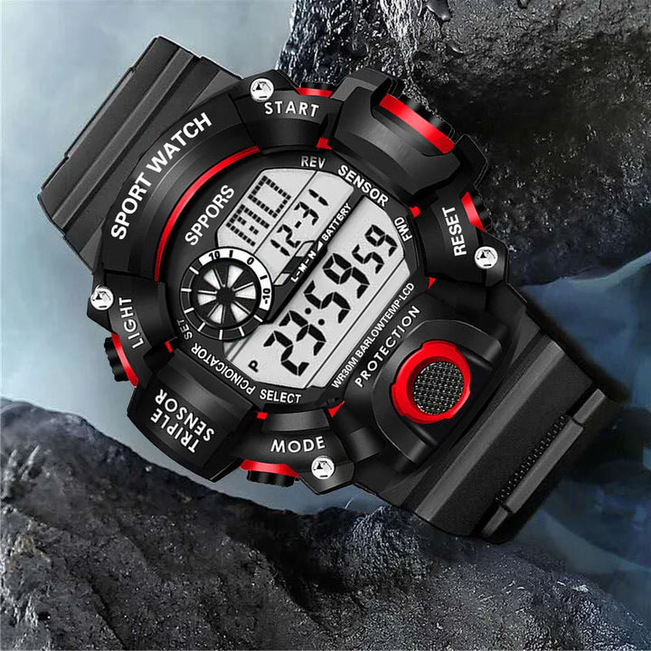RUBBER Sports Electronic Wristwatch