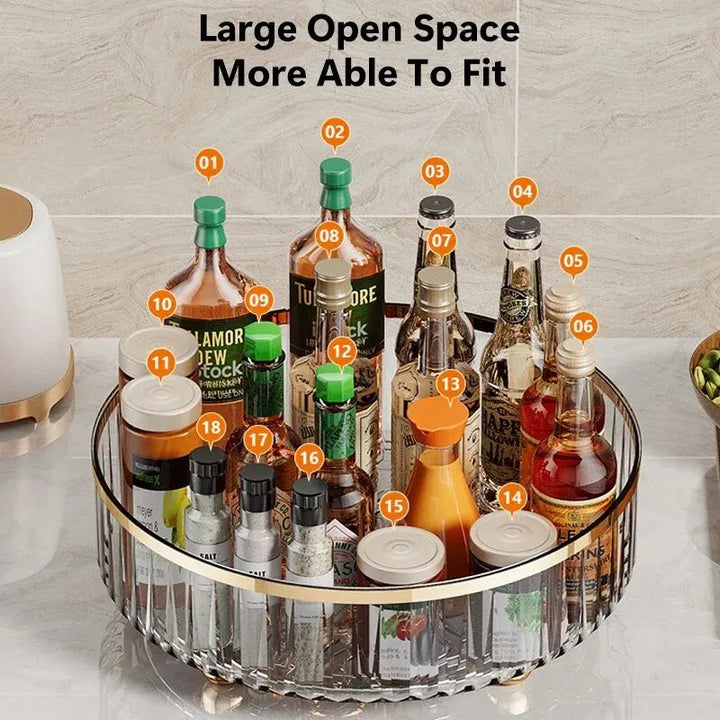 Rotating Tray Spice Rack Pantry
