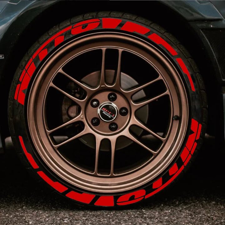 rubber tire letter stickers waterproof