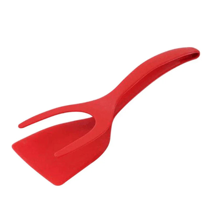 2 In 1 Nylon Grip Flip Tongs Egg Spatula
