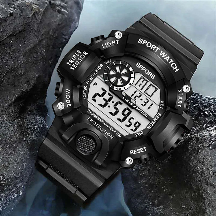 RUBBER Sports Electronic Wristwatch