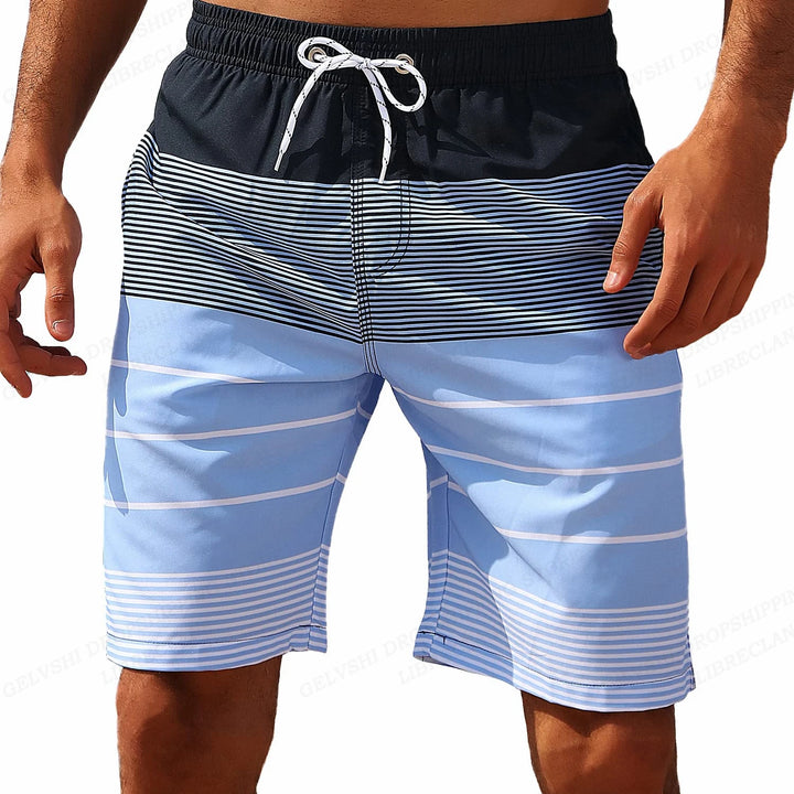 Striped board shorts