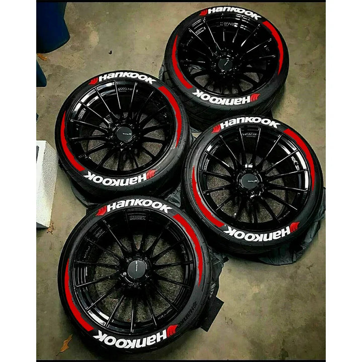Permanent Tire Lettering Sticker HANKOOK 1.38'' For 15''-24'' Car Wheel Stickers 3D PVC Lettering Tire Decoration