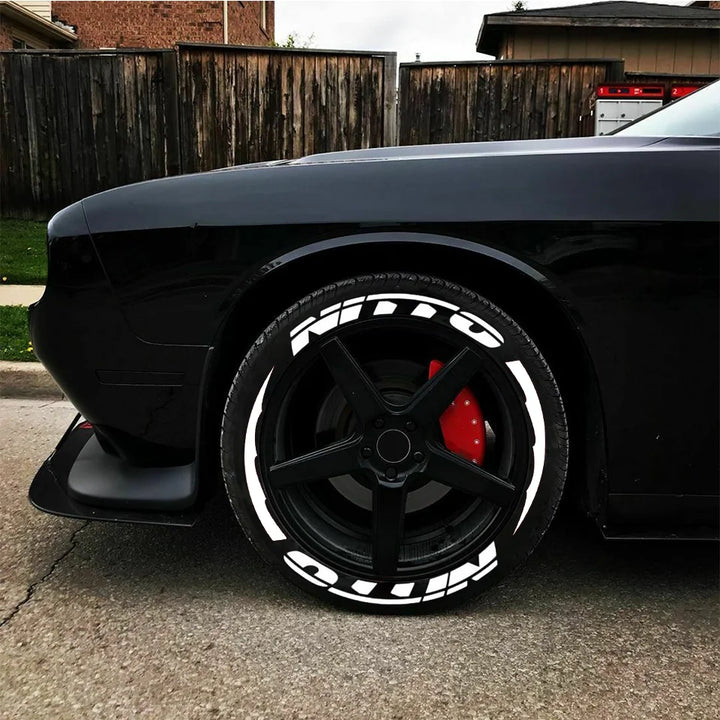 rubber tire letter stickers waterproof