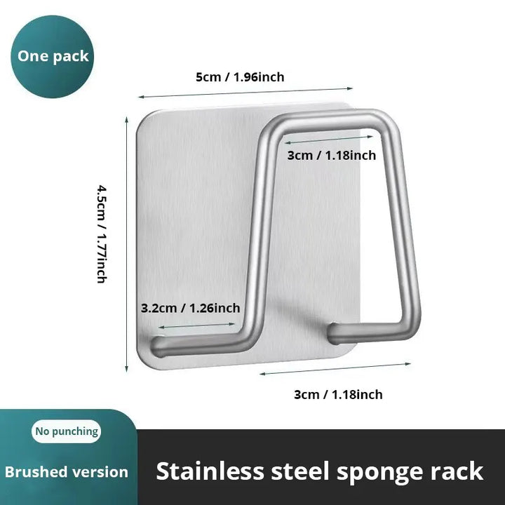 1pc Stainless Steel Sink Sponge Rack