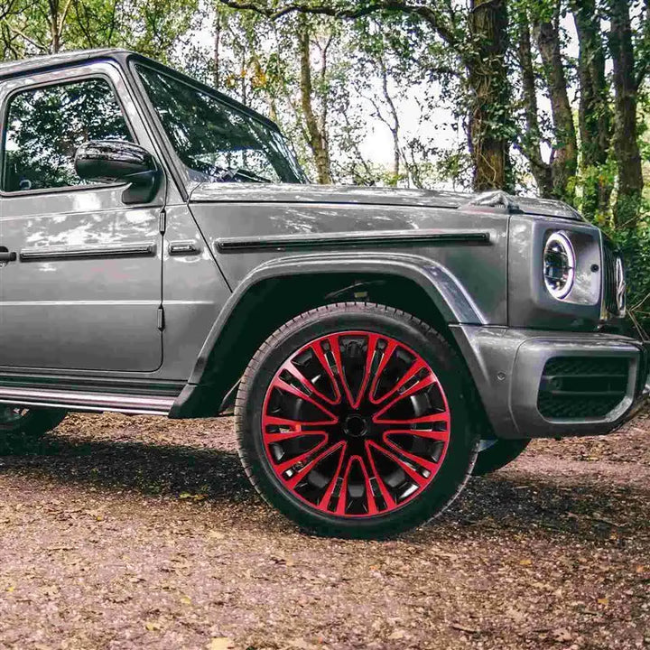 15 Inch Red Black Wheel Covers