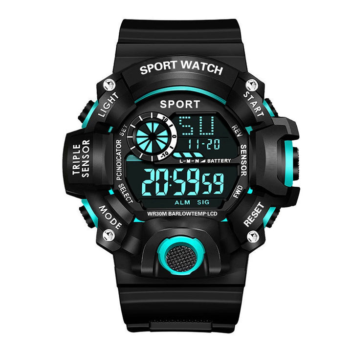 RUBBER Sports Electronic Wristwatch