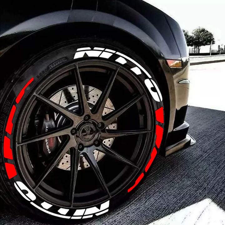 rubber tire letter stickers waterproof