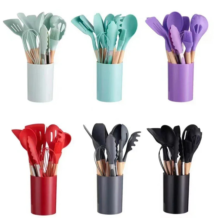12Pcs Silicone Cooking Utensils