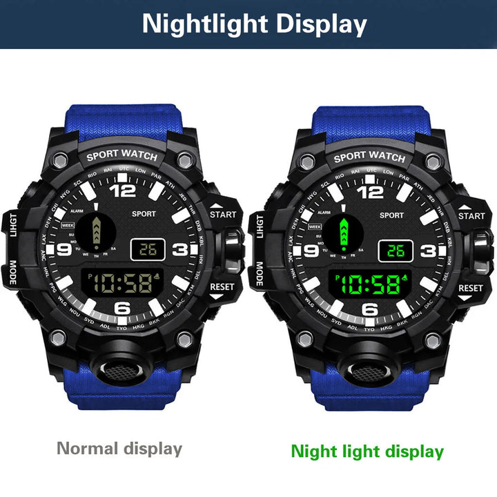 RUBBER Sports Electronic Wristwatch