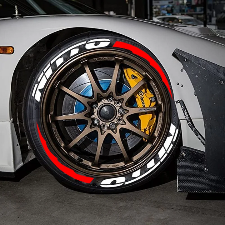rubber tire letter stickers waterproof
