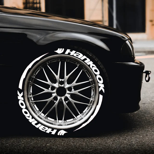 Permanent Tire Lettering Sticker HANKOOK 1.38'' For 15''-24'' Car Wheel Stickers 3D PVC Lettering Tire Decoration