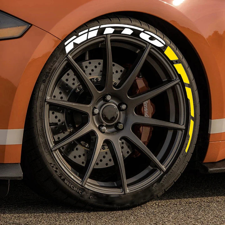 rubber tire letter stickers waterproof