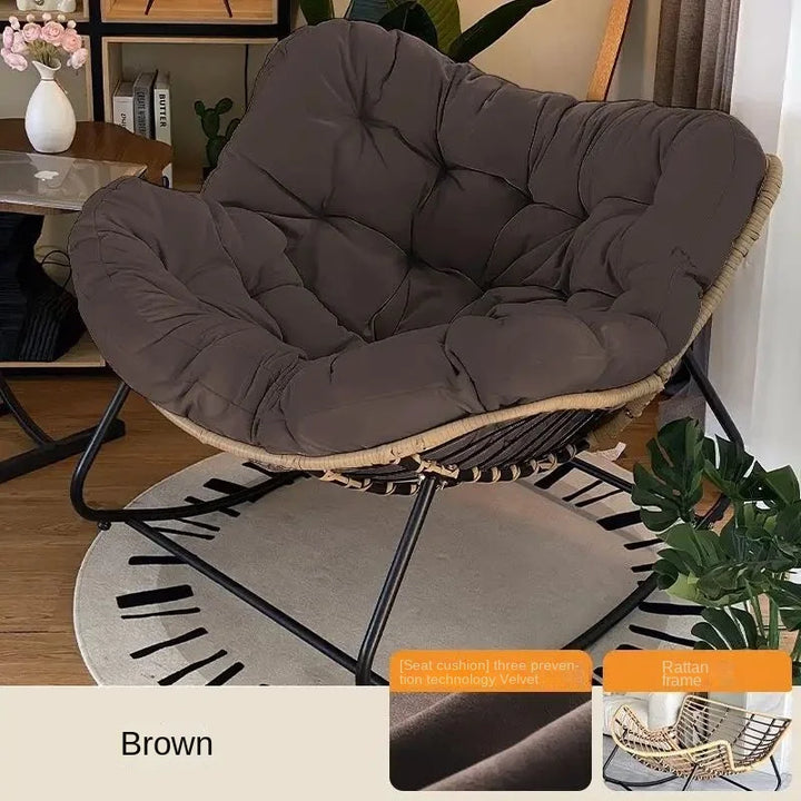 X&D Human Bird Nest Rattan Weaving Rocking Chair