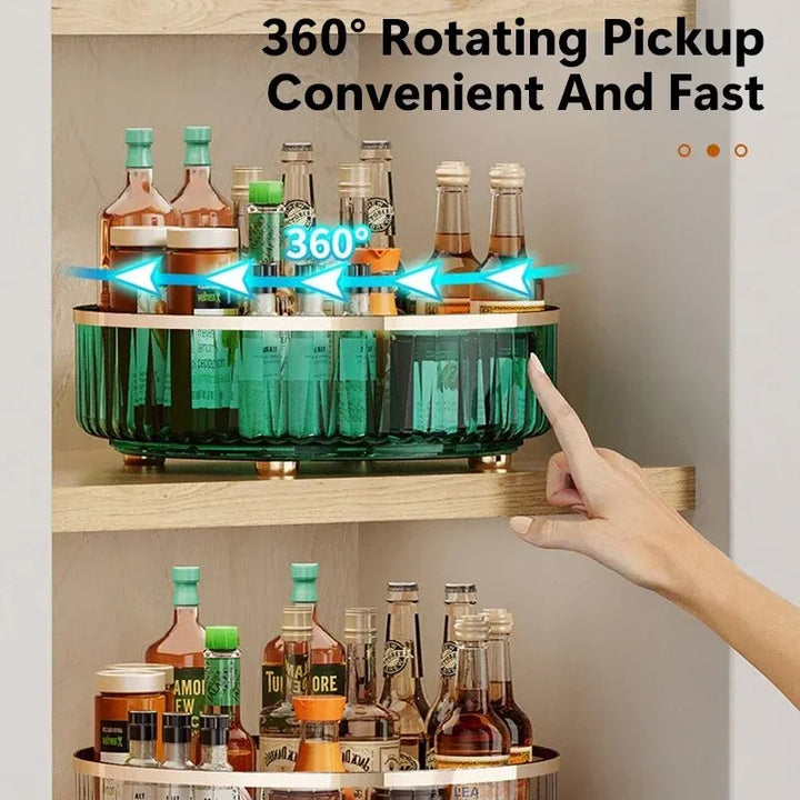 Rotating Tray Spice Rack Pantry