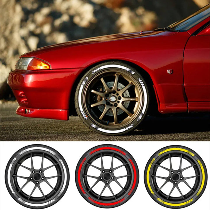 3D Car Tires & Rim Stickers