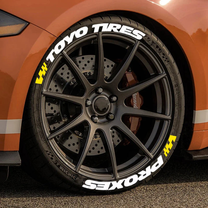 Permanent Tire Lettering Sticker TOYO TIRES PROXES 3D