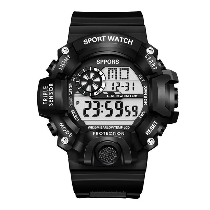 RUBBER Sports Electronic Wristwatch