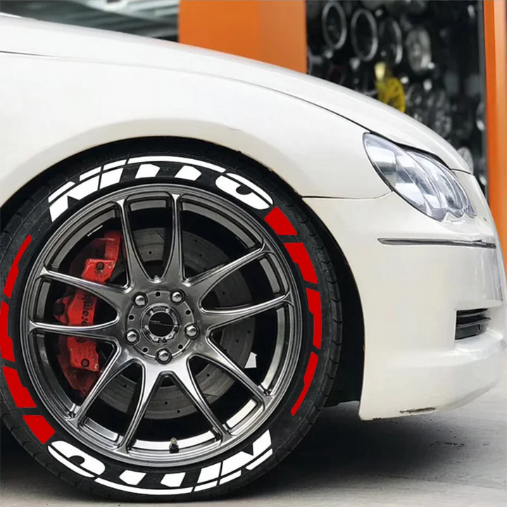 rubber tire letter stickers waterproof