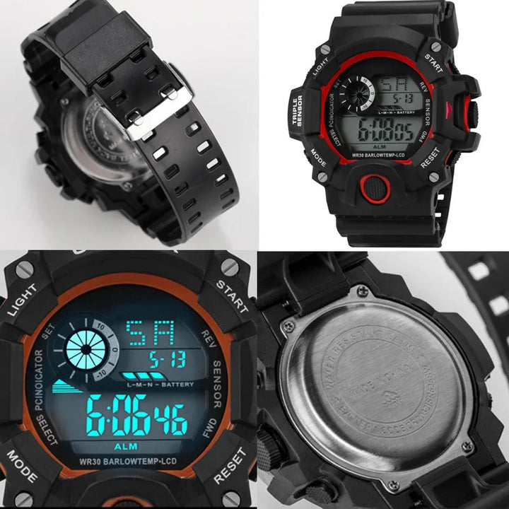 RUBBER Sports Electronic Wristwatch