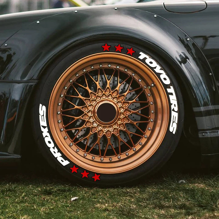 Permanent Tire Lettering Sticker TOYO TIRES PROXES 3D