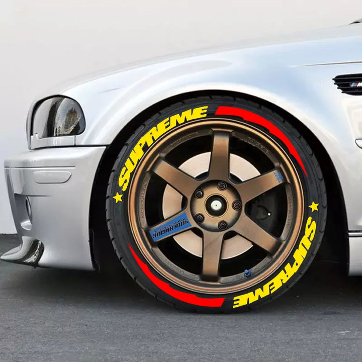 Tire Letter Stickers 3D Stereo Car Wheel