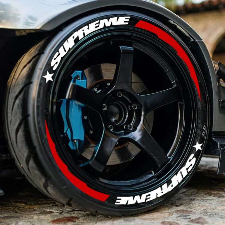 Tire Letter Stickers 3D Stereo Car Wheel