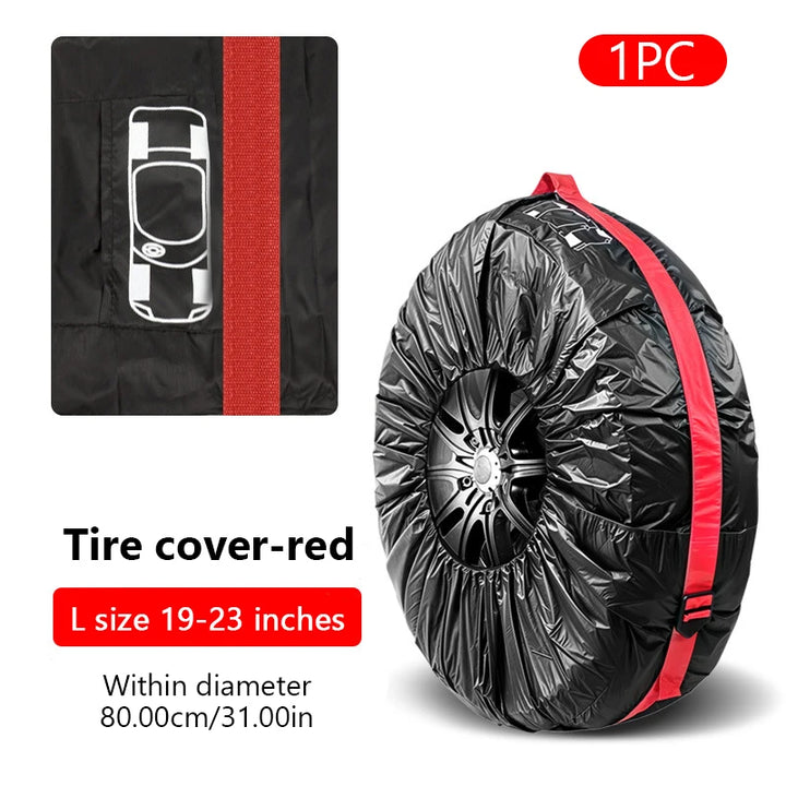 SEAMETAL 1pc Universal Car Spare Tire Covers Case Auto Wheel Tires Storage Bags Oxford Cloth Dust-proof Protector Car Accessorie