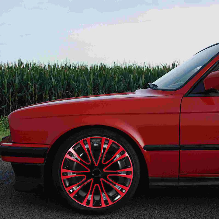 15 Inch Red Black Wheel Covers