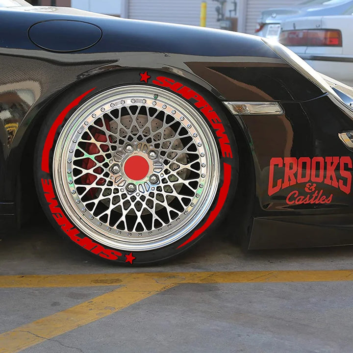 Tire Letter Stickers 3D Stereo Car Wheel