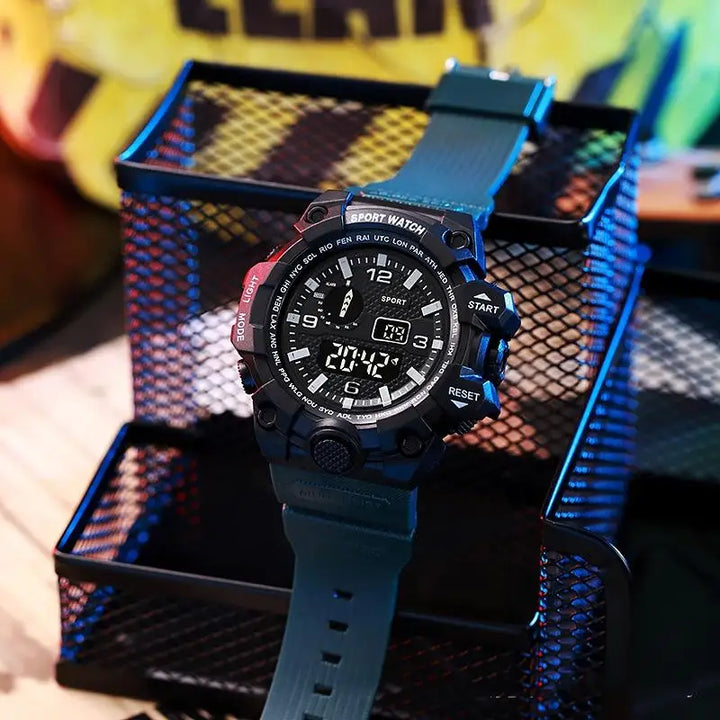 RUBBER Sports Electronic Wristwatch