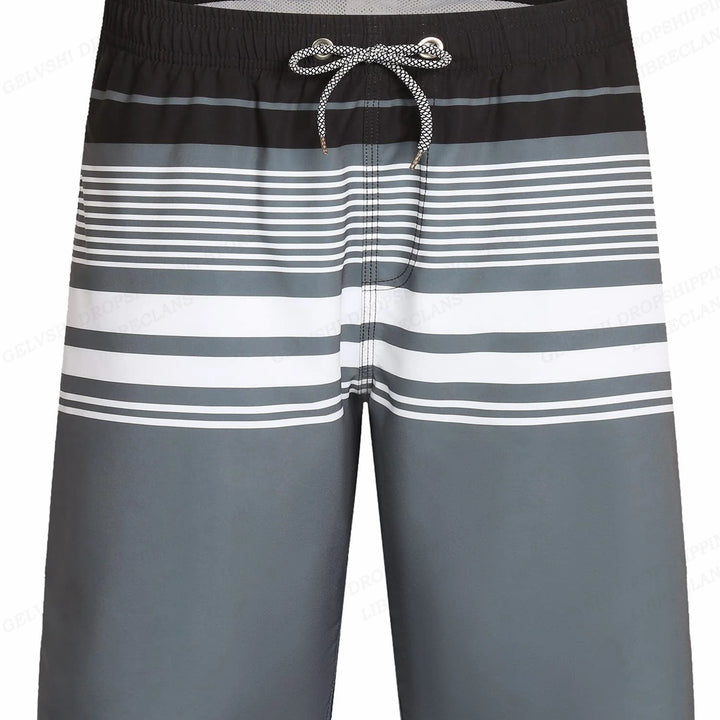 Striped board shorts
