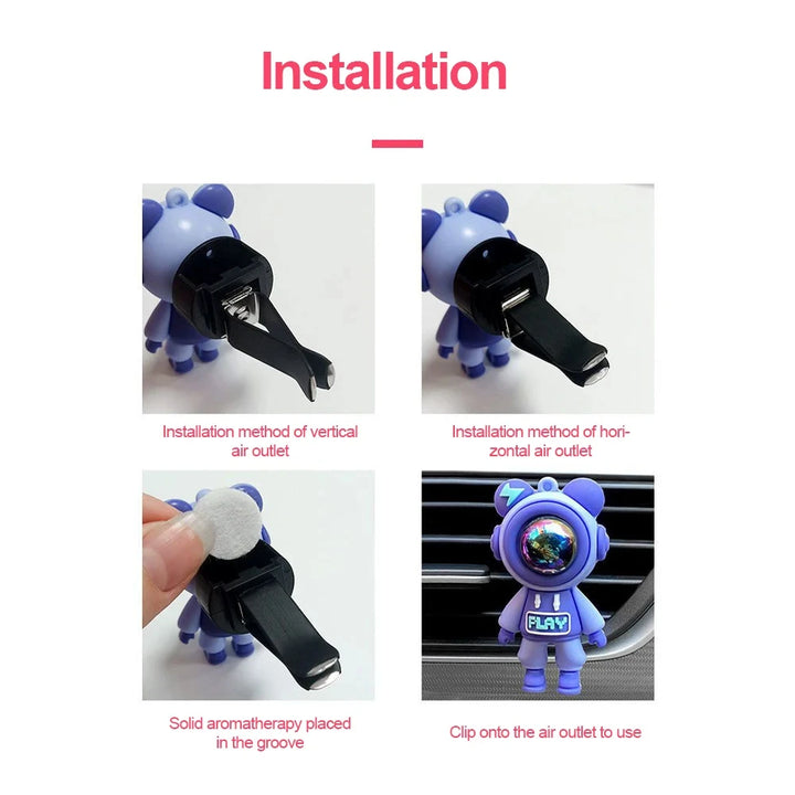 Car Air Outlet Perfume Clip Cartoon Astronaut Air