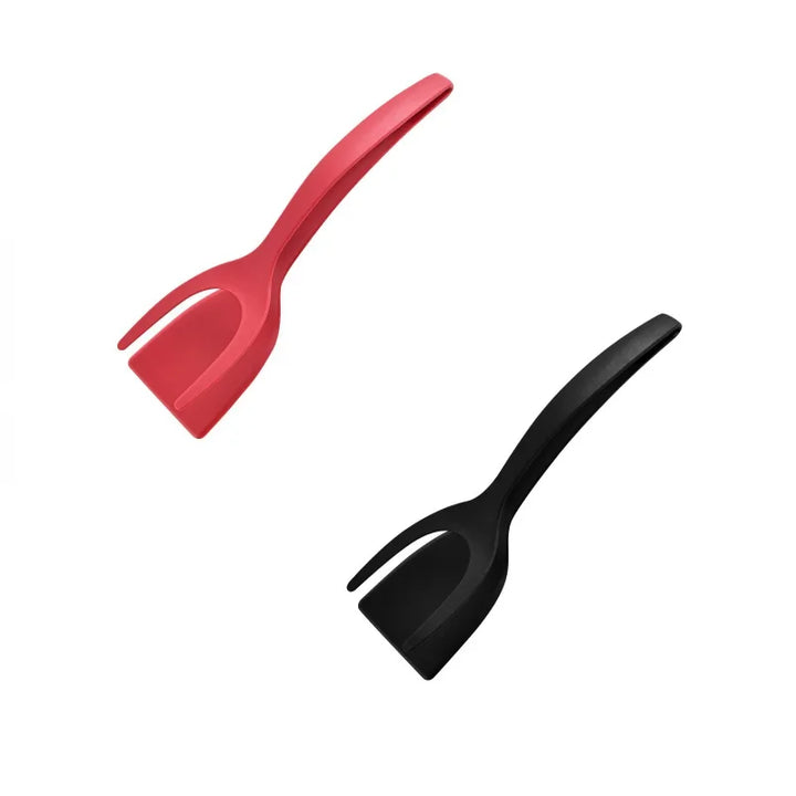 2 In 1 Nylon Grip Flip Tongs Egg Spatula