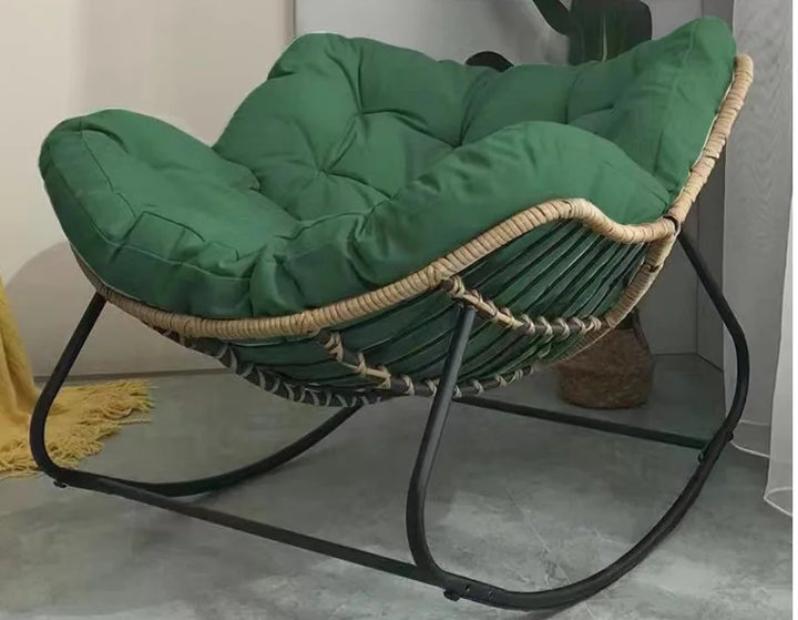 X&D Human Bird Nest Rattan Weaving Rocking Chair