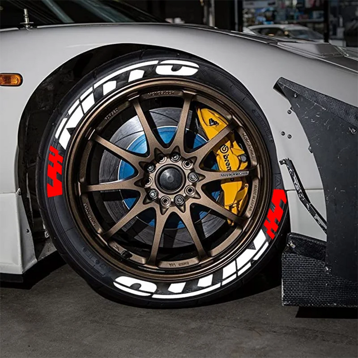 rubber tire letter stickers waterproof