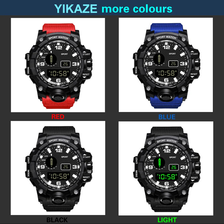 RUBBER Sports Electronic Wristwatch