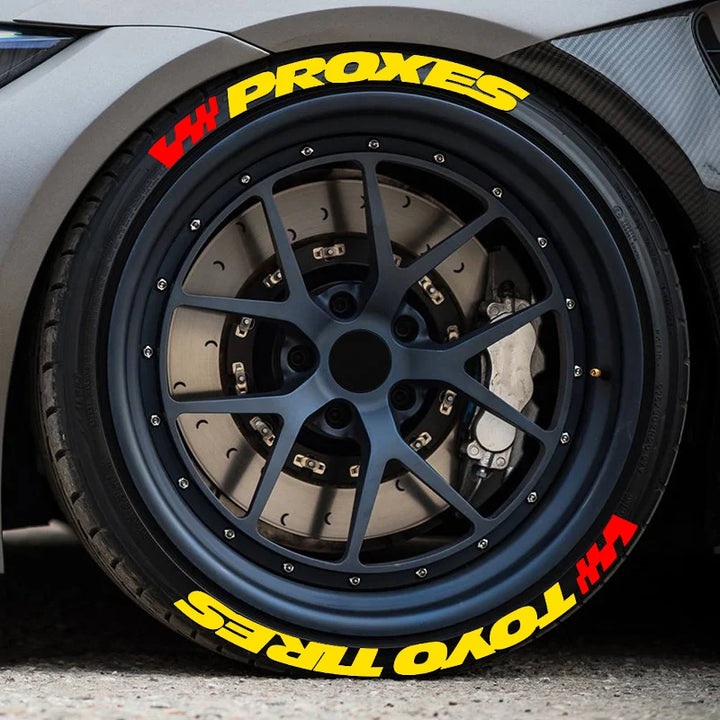 Permanent Tire Lettering Sticker TOYO TIRES PROXES 3D