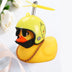 Car Duck With Helmet Broken Wind