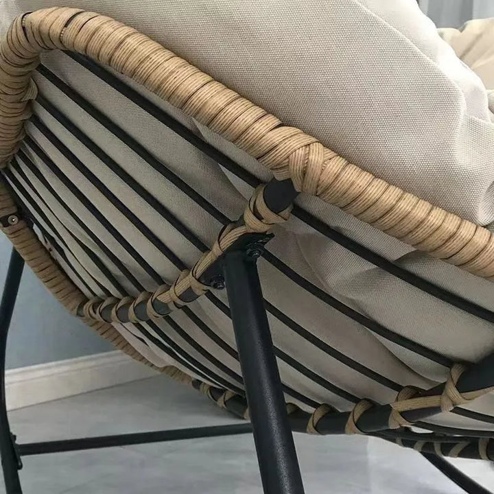 X&D Human Bird Nest Rattan Weaving Rocking Chair