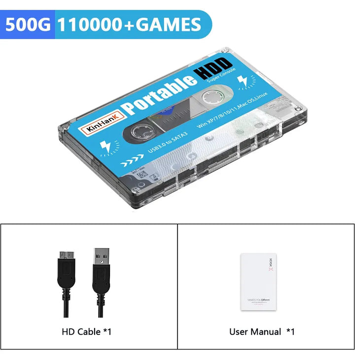 KINHANK  500G Gaming HDD 100000 Video Games